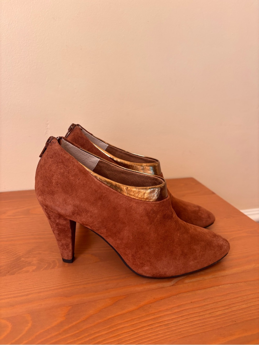Women's Brown Suede High-Heel Ankle Booties Seychelles By Chance Whisky suede 7